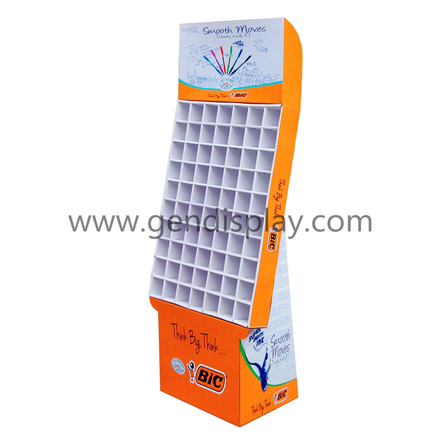 Cardboard Pockets Display Stand, Cells Display For Pen Promotion(GEN-CP005)