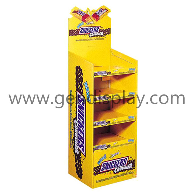Pos Cardboard Snickers Display Unit, Custom Display Stand (GEN-FD072)