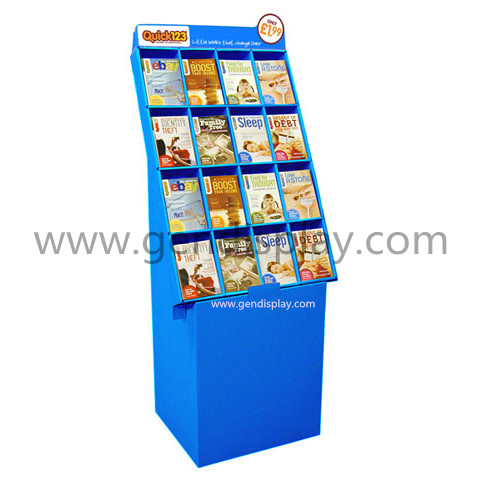 Promotional Cardboard Books Display, Books Floor Display Shelf (GEN-CP008)