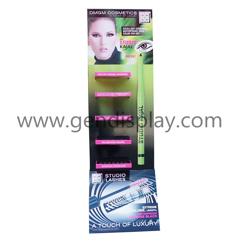 Cardboard Custom Eyeliner Cosmetic Floor Display Stand(GEN-FD294)